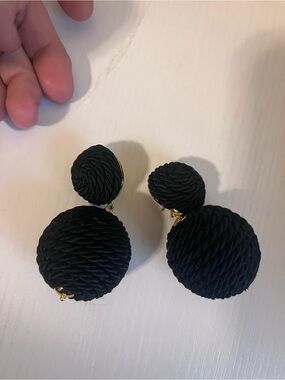 Tuckernuck Black Rope Double-Drop Earrings